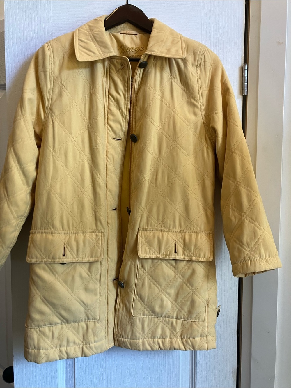 Vintage Yellow Quilted Men’s Puffer Jacket